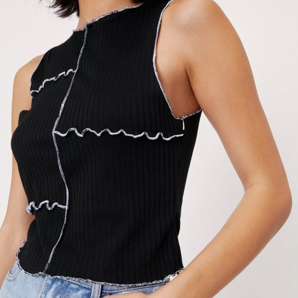 ❌SOLD❌ Nasty Gal Patchwork Design Tank Top - Picture 3 of 6
